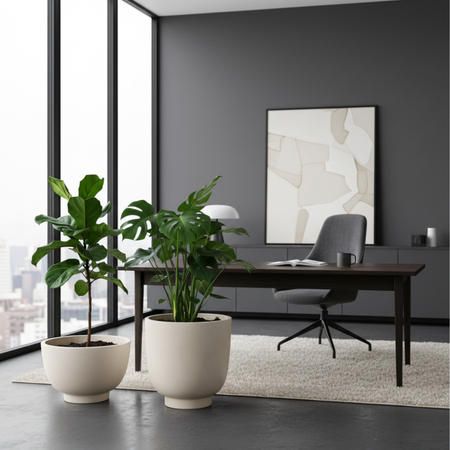 Donica na taras Vivo wys. 40x40 cm, kremowy