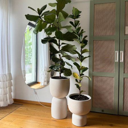 Donica na nóżce Mono wys. 43x40 cm, kremowa