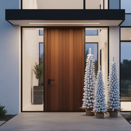 Choinka sztuczna Slim ośnieżona w doniczce 80 cm