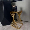 Metalowy kwietnik w stylu glamour Molti 40 cm, złoty