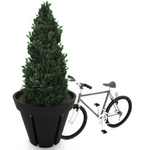 Wielofunkcyjna donica stojak na rowery Bikepot 94 cm, czarna