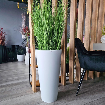 Donica wysoka okrągła Venus 91 z półką, biała