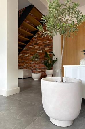 Donica na taras Vivo wys. 40x40 cm, kremowy