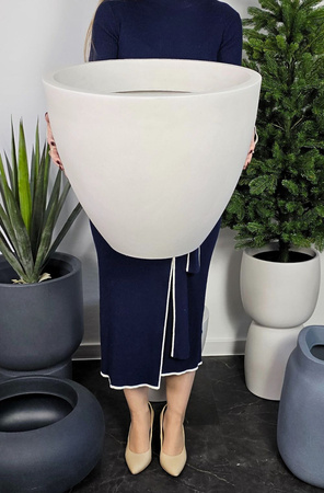 Donica do salonu Aria wys. 32 i 40 cm, kremowa, zestaw