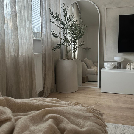 Donica wysoka Etna wys. 60x48 cm, kremowa