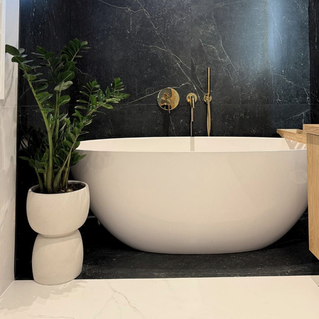 Donica ogrodowa Duala wys. 41x30 cm, kremowa