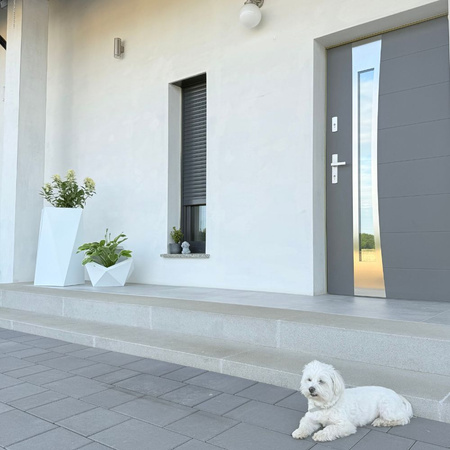 Donica asymetryczna Dione 53 cm, biała