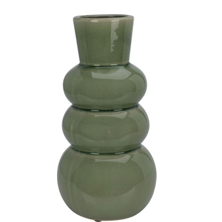 Wazon ceramiczny Bubble wys.25x13 cm, zielony