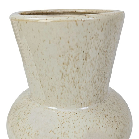 Wazon ceramiczny Bubble wys.25x13 cm, beżowy