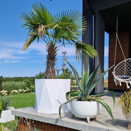 Geometryczna duża donica Ceres 70 cm, antracyt