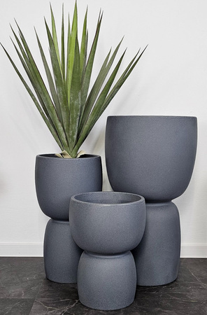 Donica do salonu Duala wys. 54x30 cm, antracyt