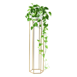 Metalowy kwietnik w stylu glamour Glam 100 cm, złoty