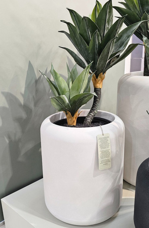 Donica okrągła Ambiente wys. 30 i 45 cm z wkładem, ciemny grafit, zestaw