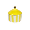 Ceramiczny pojemnik w paski Vanity Lemon wys.13x12 cm