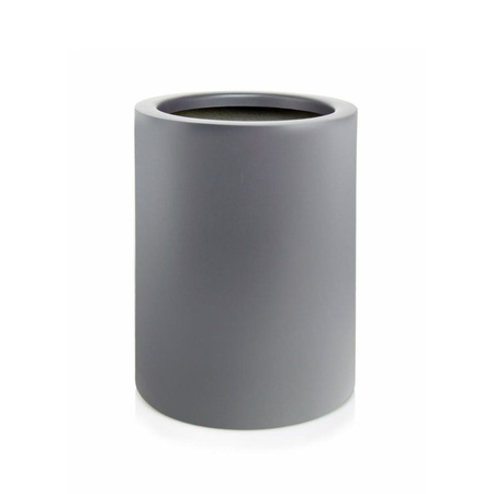 Okrągła donica w połysku Ring wys. 50x40 cm, szary mat