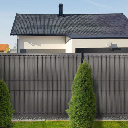 Osłona ogrodzeniowa z regulowanych listw, wys.173 cm 50 szt. beżowa, do ogrodzeń panelowych