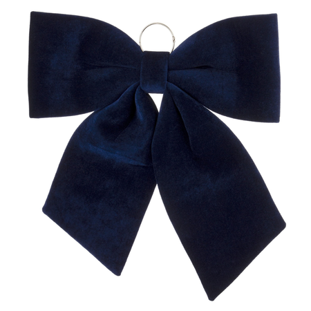 Ozdoba świąteczna welurowa Granatowa Kokarda 62x58 cm
