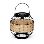 Lampa solarna boho Lumen wys. 24x24 cm, czarna