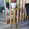 Metalowy kwietnik w stylu glamour Oro 70 cm, złoty