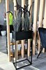 Prostokątny kwietnik metalowy Stella 80x40 cm, czarny