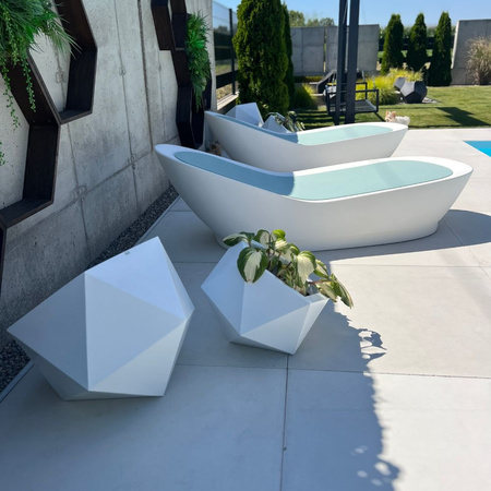 Donica asymetryczna Dione 43 cm, biała