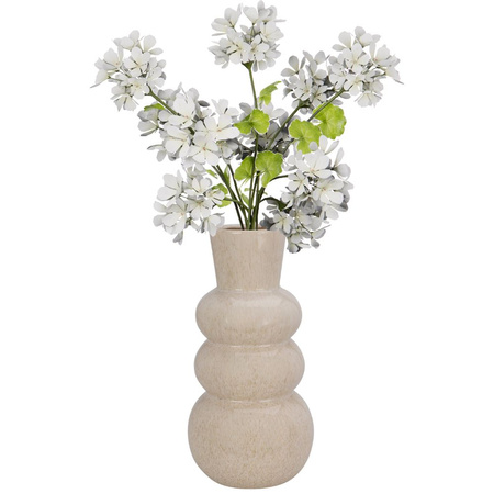 Wazon ceramiczny Bubble wys.25x13 cm, beżowy