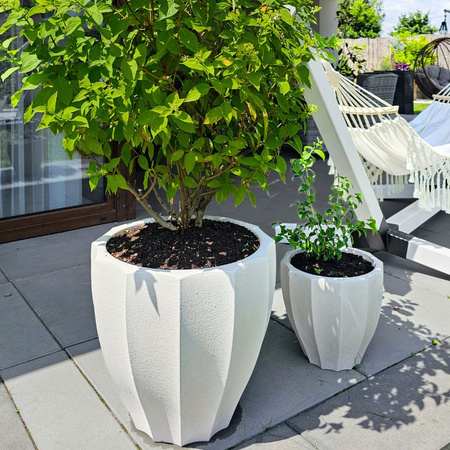 Donica ogrodowa Avia wys. 54x60 cm, kremowa