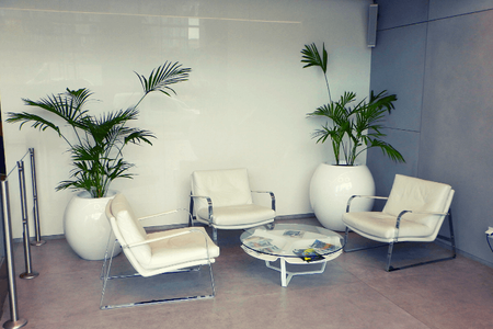 Duża donica okrągła Manacor 45 cm z wkładem, pomarańczowa