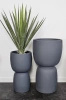 Donice ogrodowe Duala wys. 54 i 70 cm, antracyt, zestaw