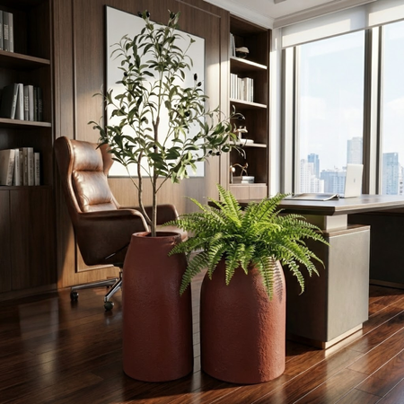 Donica wysoka Etna wys. 60x48 cm, ceglasta