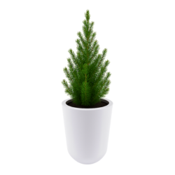 Donica okrągła nowoczesna Westa 50 cm bez półki, biała