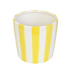 Doniczki ceramiczne żółte w paski Vanity Lemon wys.11, 15 i 19 cm, zestaw