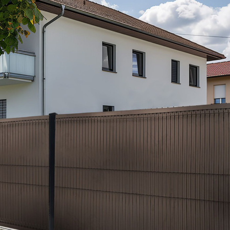 Osłona ogrodzeniowa z regulowanych listw, wys.173 cm 50 szt. beżowa, do ogrodzeń panelowych