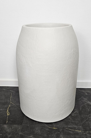 Donice wysokie Etna wys. 60 i 70 cm, kremowe, zestaw