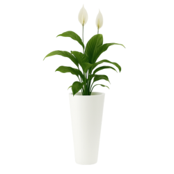 Donica wysoka okrągła Venus 70 z półką, biała