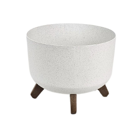 Doniczka na nóżkach Valeria wys.22x29 cm, złamana biel