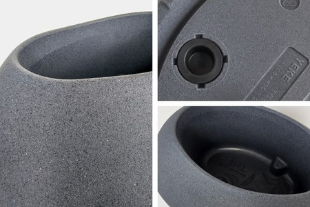 Donica ogrodowa Kamień wys. 20x40x30 cm, antracyt