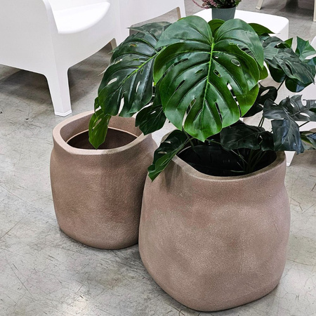 Donica na taras Bolsa wys. 48x46 cm, brązowa