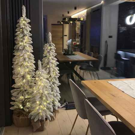 Choinka sztuczna Slim ośnieżona w doniczce 80 cm