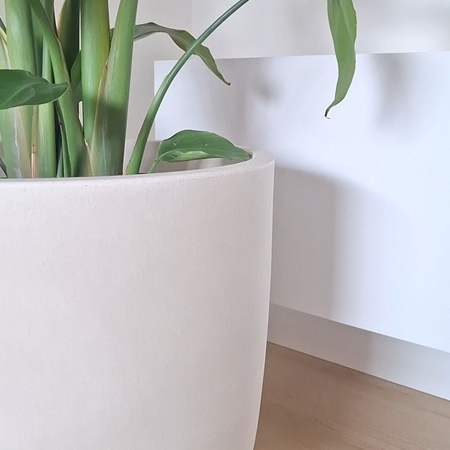 Donica na taras Vivo wys. 26 i 40 cm, kremowy, zestaw