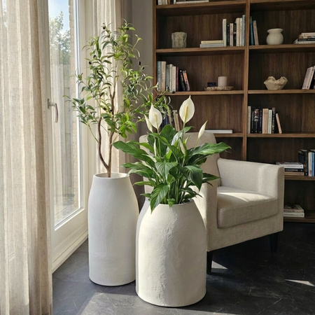 Donica wysoka Etna wys. 60x48 cm, kremowa