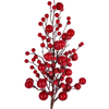 Ozdoba świąteczna czerwona gałązka Głóg 53x22 cm	