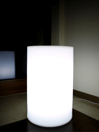 Podświetlany stolik kolumna LED okrągły stojak Tubus 50 cm