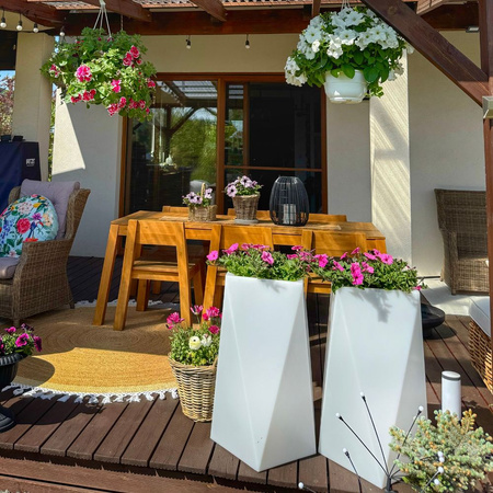 Donica wysoka Eris 80 cm bez półki, czarna