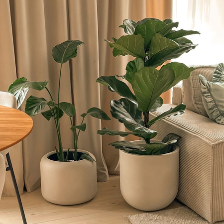 Donica ogrodowa Fero wys. 40x40 cm, kremowa