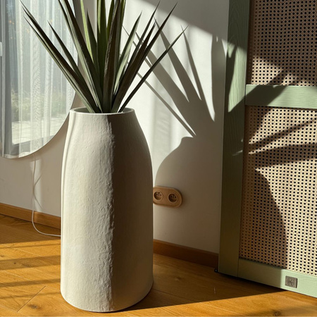 Donica wysoka Etna wys. 70x38 cm, kremowa