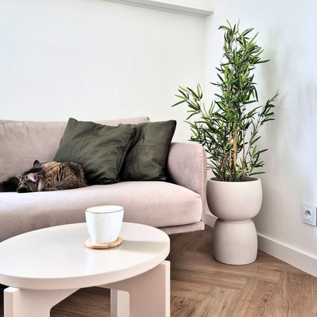 Donica ogrodowa Duala wys. 41x30 cm, kremowa