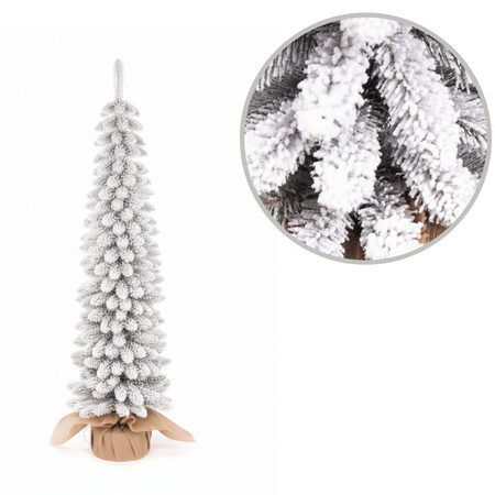 Choinka sztuczna Slim ośnieżona w doniczce 100 cm