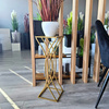Metalowy kwietnik w stylu glamour Oro 70 cm, złoty