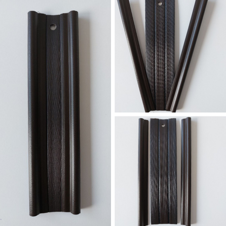Pojedyncza listwa do ogrodzeń panelowych do wys.123 cm, beżowa